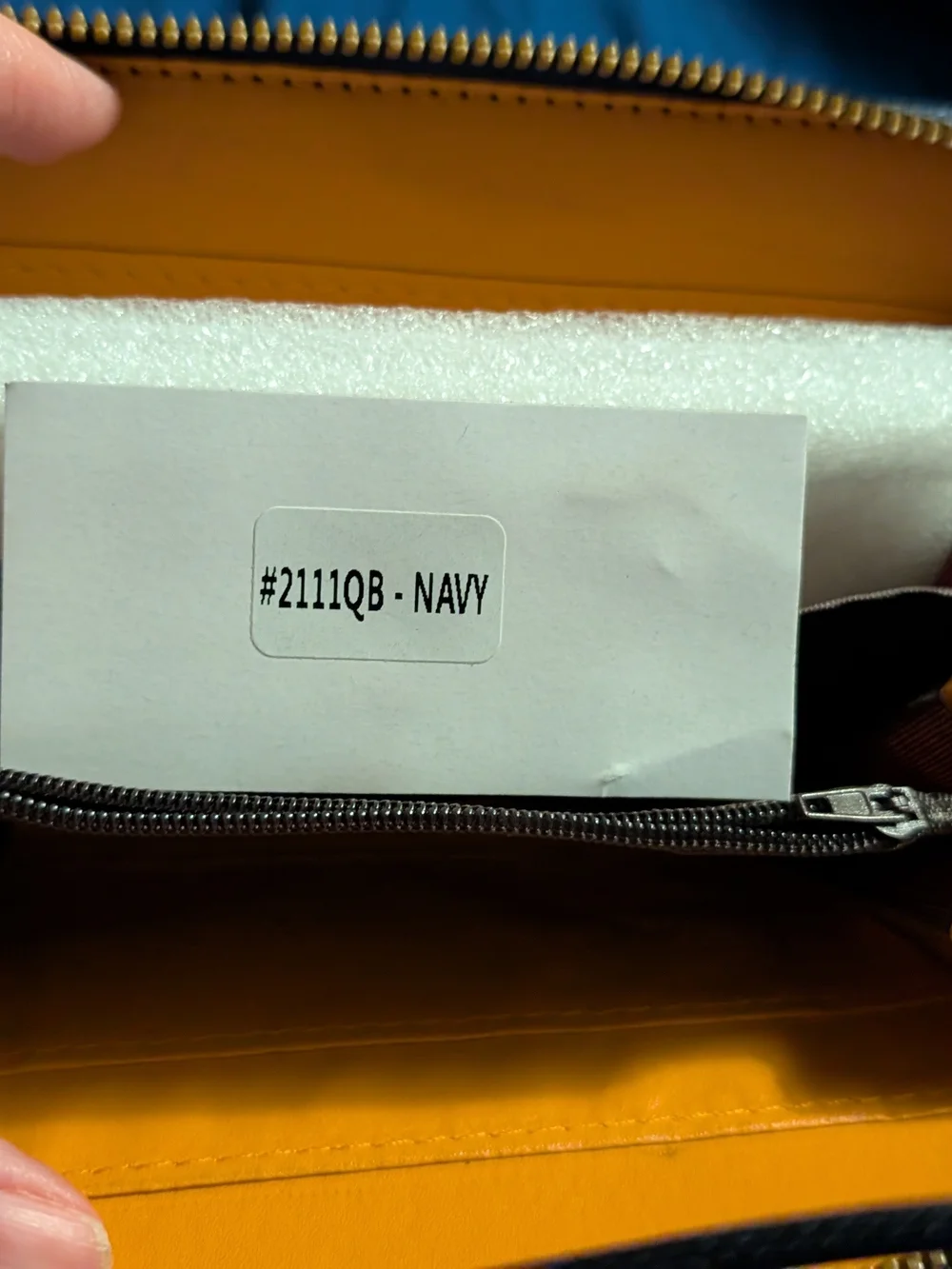 The Wallet Women's Navy Wrist Wallet